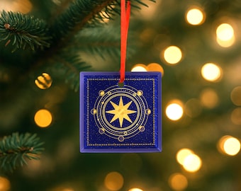 Inanna oder Ishtar Quadrat Glas Ornament