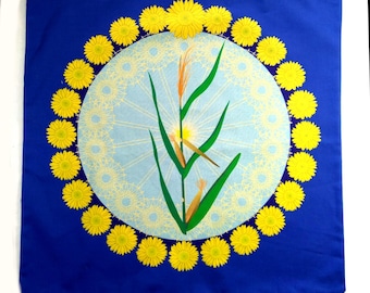 Corn Harvest Altar Cloth or Tarot Mat - Lammas Altar Cloth for Pagans and Wiccan