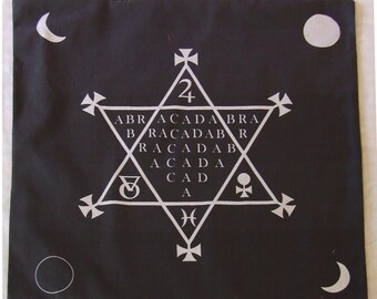 Abrakadabra Altartuch - Heidnisches oder Wicca Altartuch oder Tarot Tuch
