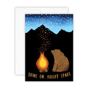 Bright Spark Card (tarjeta de aliento - graduación universitaria - estudiante universitario - regalo de felicitación - regalo de aliento - brillar)
