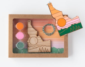 DIY Idaho Sunset Ornament Craft Kit (idaho gift - idaho ornament - idahome - idaho christmas - idaho state - make your own - do it yourself)