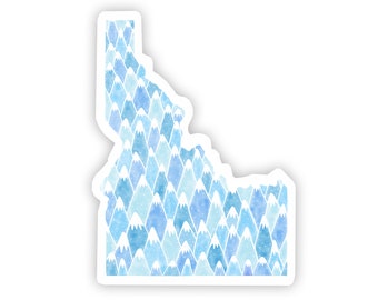 Idaho Mountain Sticker (idaho sticker - idaho state sticker - idaho decal - idaho vinyl sticker - idaho gift - idaho artist - made in idaho)