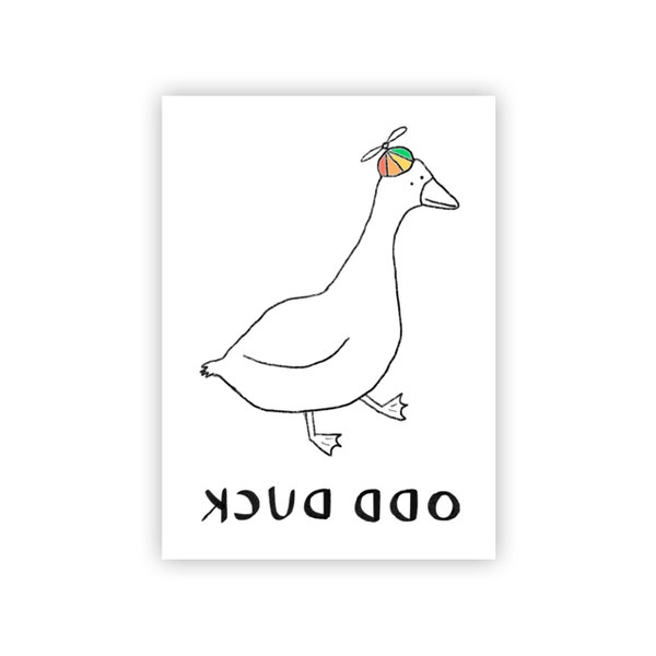 Odd Duck Sticker (laptop sticker - vinyl sticker - hydroflask sticker - strange - stay weird - mutual weirdness - weird things)