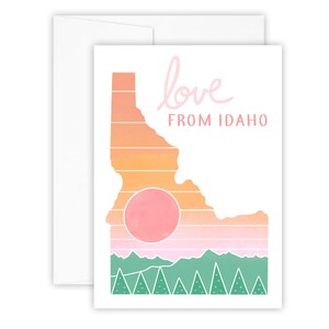 Love from Idaho Karte (Idaho Kunst - made in Idaho - Idahome - Idaho card - Idaho - Idaho gift - Idaho State)