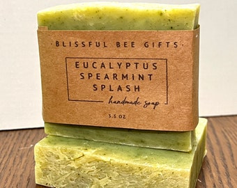 Eucalyptus Spearmint Splash// Eucalyptus Soap // Bar Soap // Essential Oil Soap // Homemade Soap // Cold Process // Natural soap