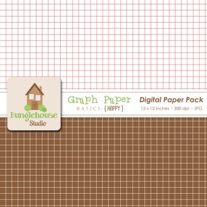 Graph Paper Digital Papers Instant Download Digital Scrapbooking Basics image 2