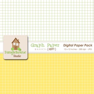 Graph Paper Digital Papers Instant Download Digital Scrapbooking Basics image 4