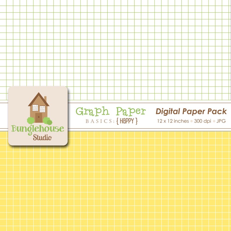 Graph Paper Digital Papers Instant Download Digital Scrapbooking Basics image 4