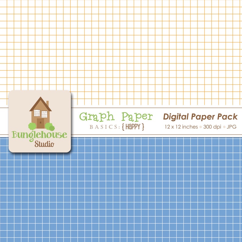 Graph Paper Digital Papers Instant Download Digital Scrapbooking Basics image 3