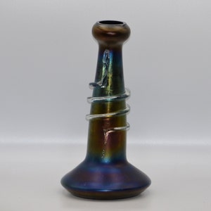 Loetz Snake spiral vase iridescent  Art Noveau glass twisted *Read Description for condition*