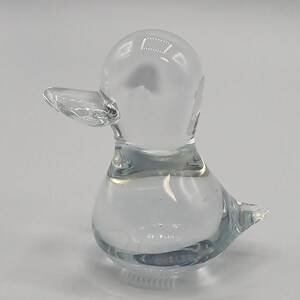 Vintage Duck paperweight clear glass CUTE decorative bird figure