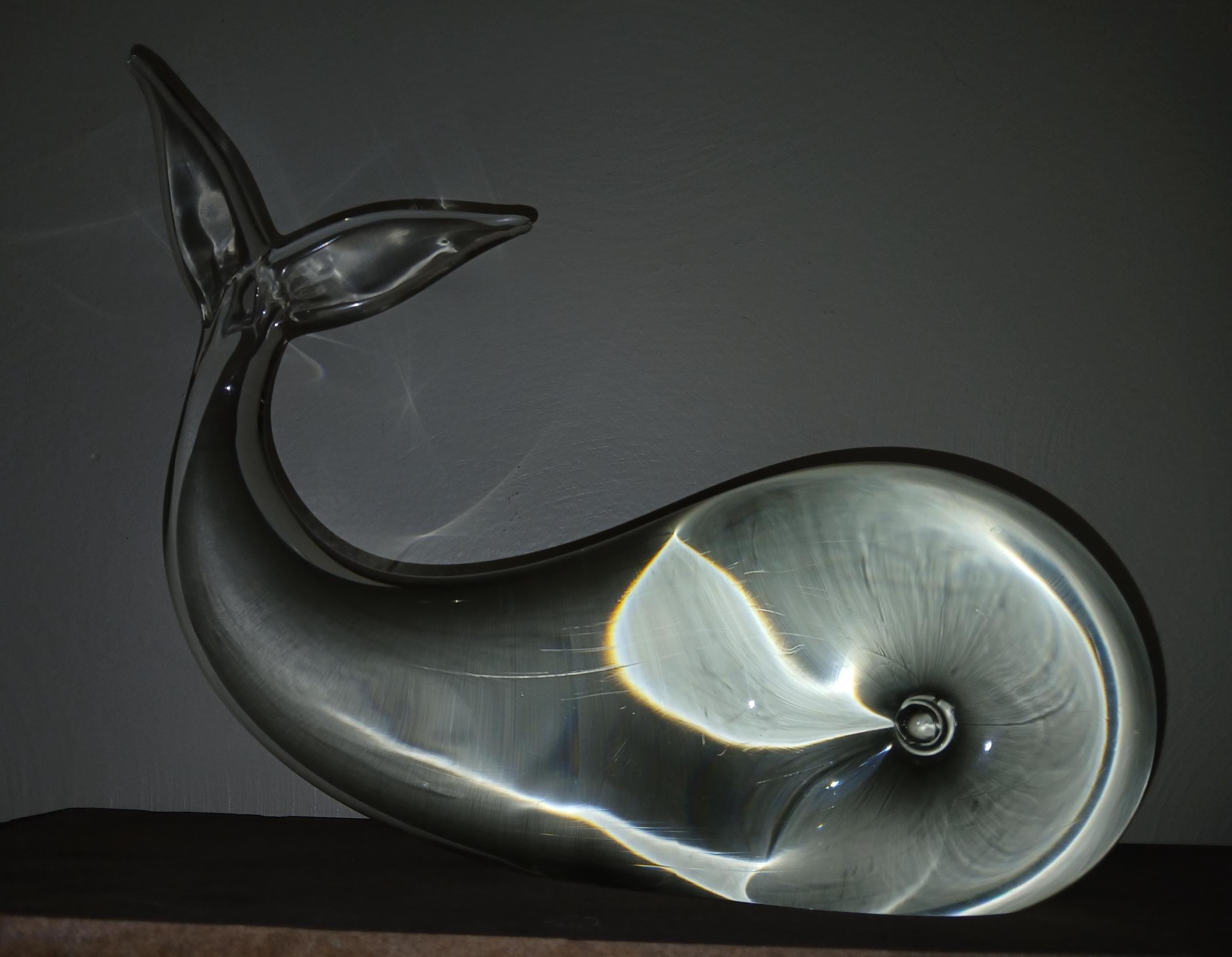 ルチェマーレ　LUCE MARE ジョルジオ・ロッティ　アート本sealight Massive Signed Vintage Licio Zanetti Whale Fish Sculpture With