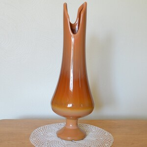 Vintage Empoli glass Decanter Vase in Amber hobnob circle polka dot dots pattern NO stopper Vintage Empoli glass Decanter Vase in Amber hobnob circle polka dot dots pattern NO stopper