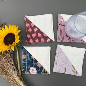 Quilted Coasters - Set of 4 Fabric Coasters