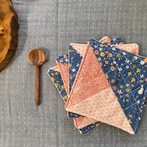 Quilted Coasters - Set of 4 Fabric Coasters