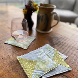 Sous-bocks matelassés - Lot de 4 sous-bocks en tissu