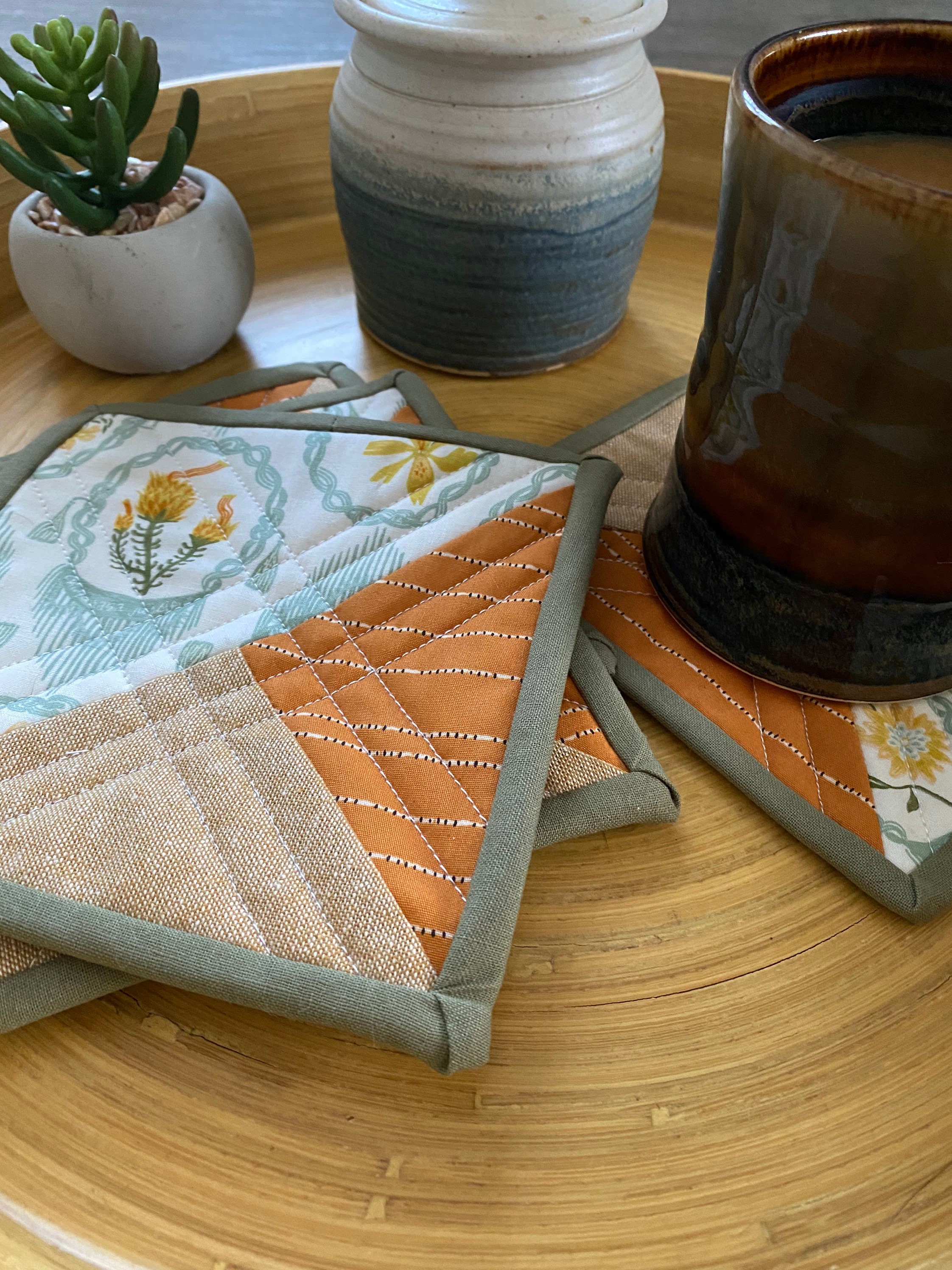 Quilted Coasters Set of 4 Etsy