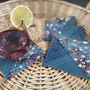 Quilted Coasters - Set of 4 Fabric Coasters