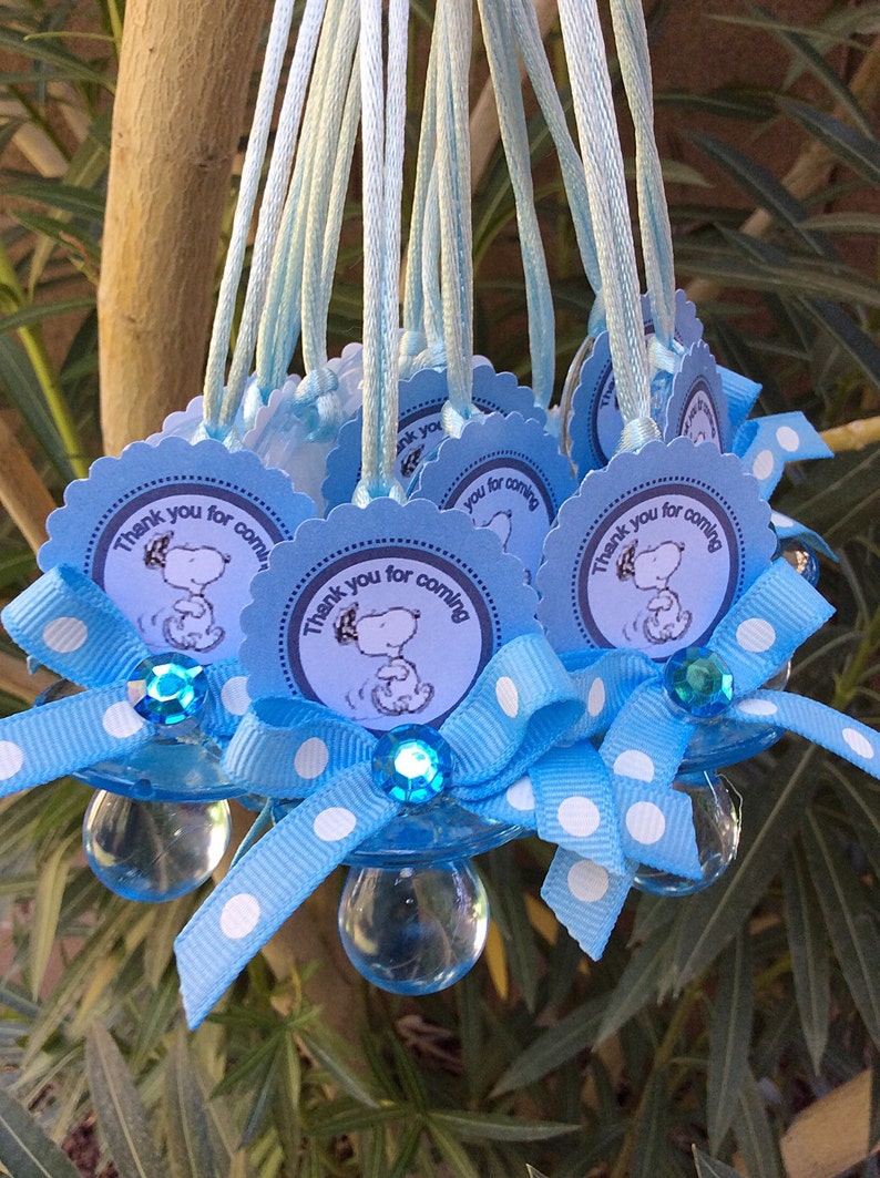 12 Snoopy Party Favor Baby Shower Favors Necklace Game Neutral