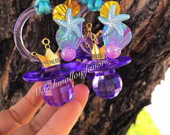 Pacifier Mermaid Shower Favors 24 Mermaid Baby Shower Favors