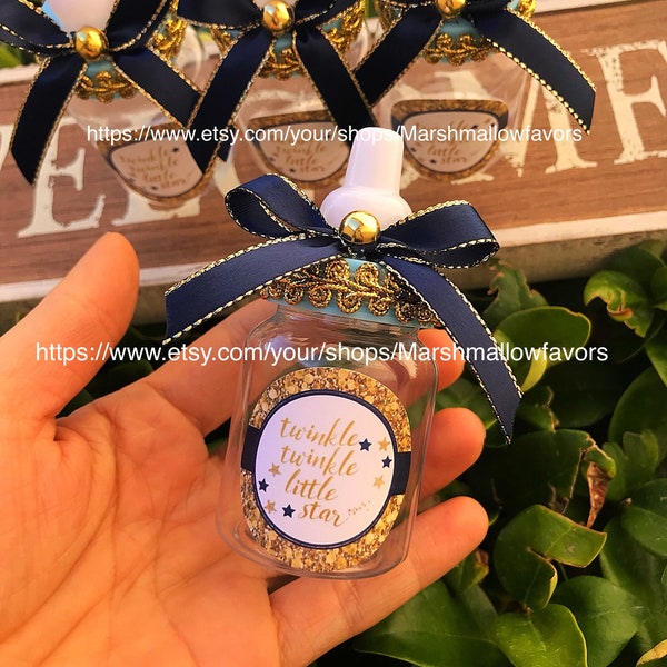 12 twinkle twinkle Baby shower favors-navy and gold twinkle twinkle little star baby shower- boy baby shower- navy and gold baby shower