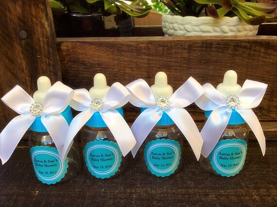 12 Small 3 5 Teal Baby Shower Favors Aqua Baby Shower Etsy