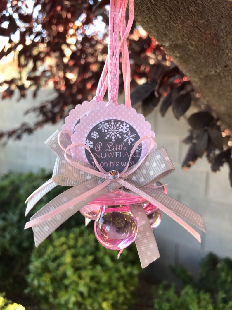 baby it/'s cold outside-winter winter baby shower-pink and silver baby shower-girl baby shower 12 plastic pacifiers baby shower favors