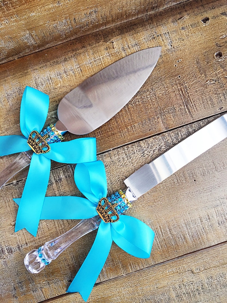 Royal blue Baby shower knife cake setLittle prince baby Etsy