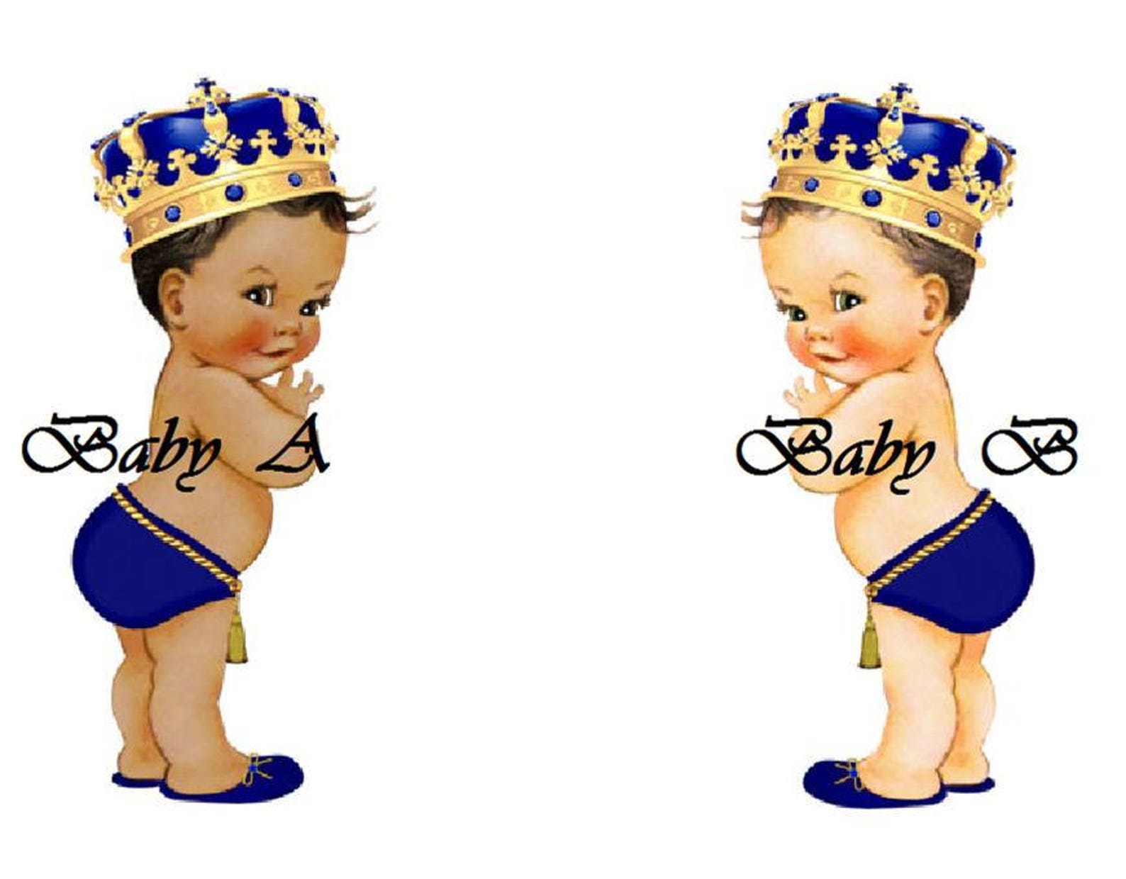 12 small 3.5 Royal blue Baby shower favors Little Etsy