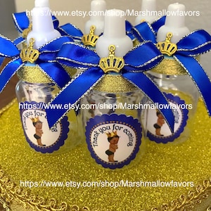 12 Small 3.5 Royal Blue Baby Shower Favors Little Prince Blue and Gold ...