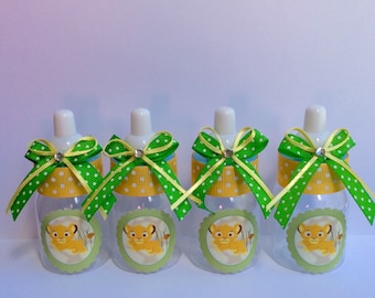 24 small 3.5" Lion king baby shower baby bottles- lion king baby shower favor- lion king baby shower- baby lion king- simba baby shower