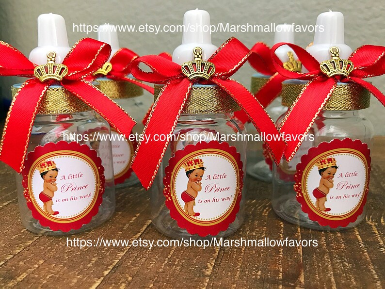 12 Little Prince Baby Shower Favors Royal Red And Gold Favor