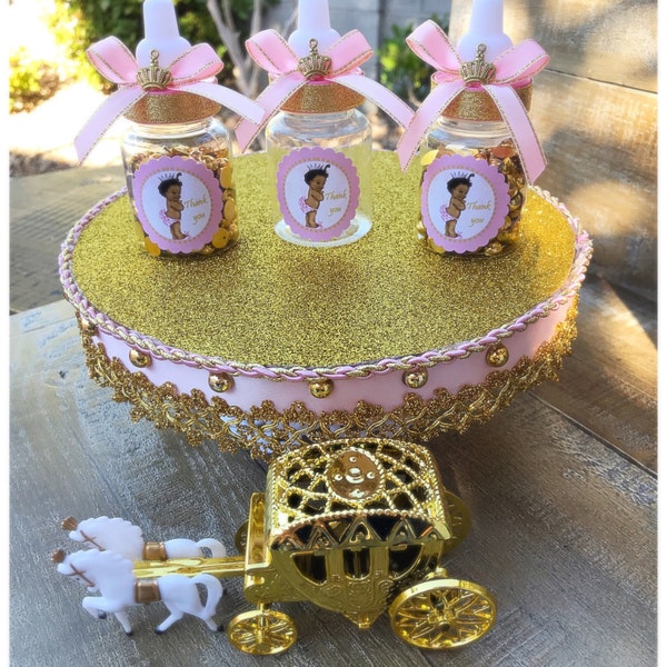 24 Little princess Baby shower favors- pink and gold princess baby shower-girl's baby shower- pink and gold baby shower-princess baby shower