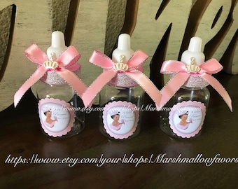 12 Little princess Baby shower favors- prince and princess baby shower- pink and silver baby shower- twins baby shower