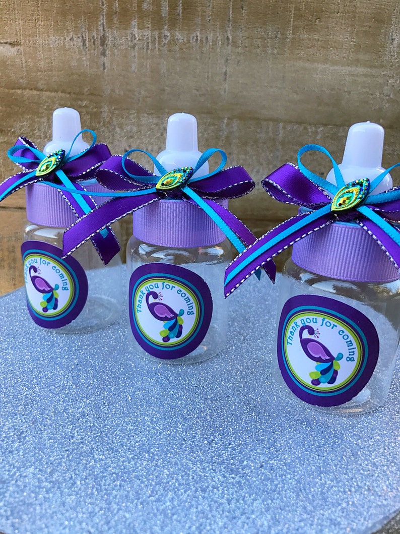 12 Pea Baby Shower Favors Purple And Turquoise Turquiose Party Favor