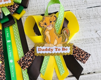 Set of Lion king baby shower-baby lion king baby shower favor-lion king  -boy baby shower-Mommy to be lion king lion king mommy to be pin