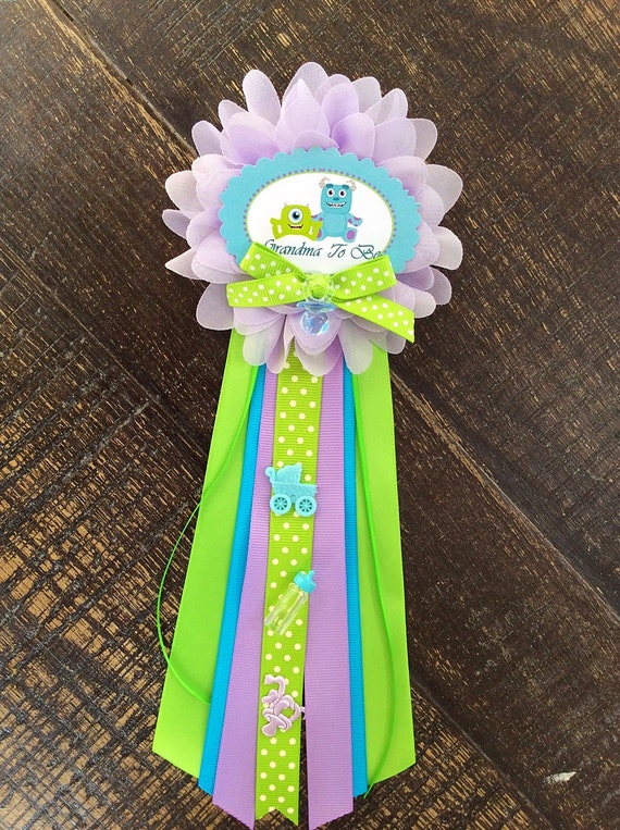 One Monsters Inc Baby Shower Grandma Pin Monsters Inc Baby Etsy