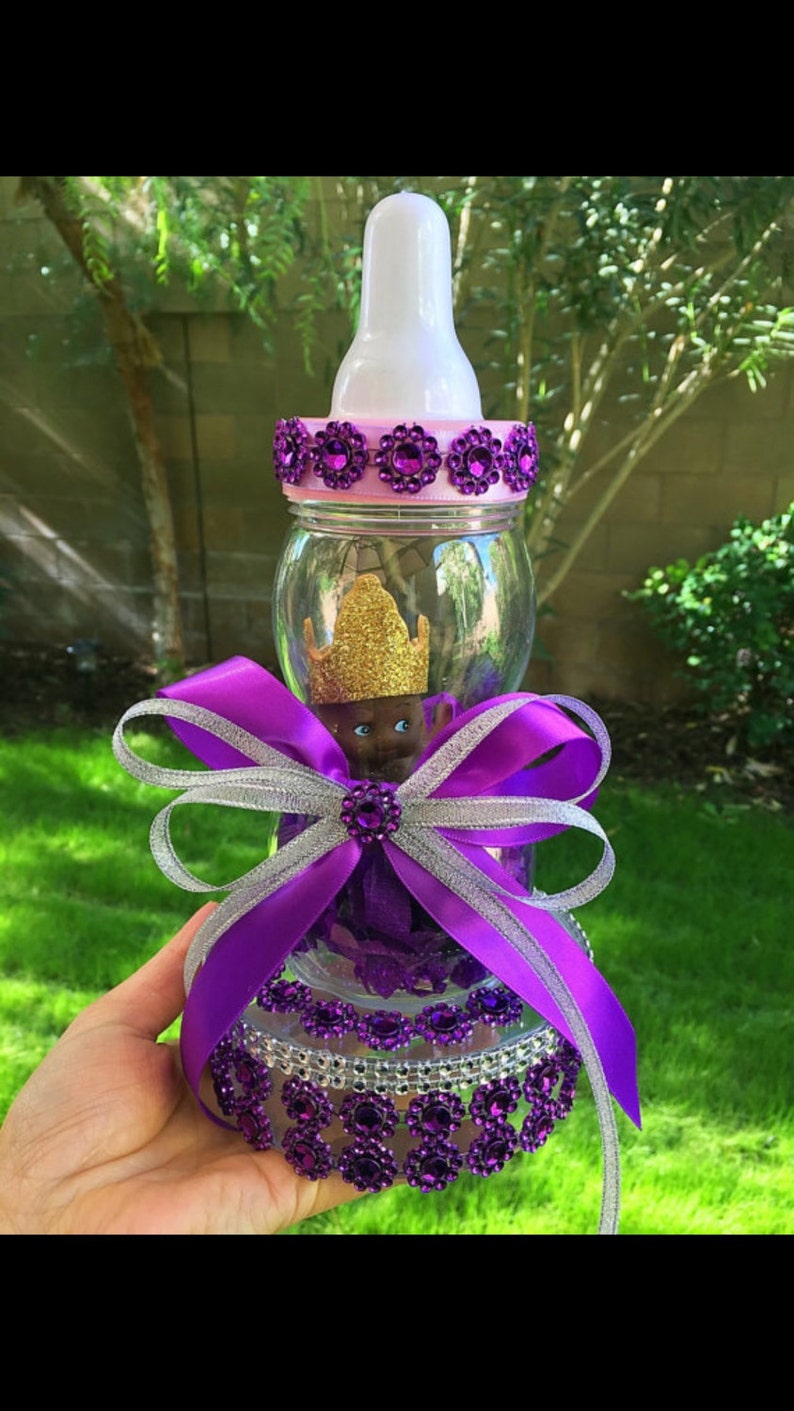 One Royal blue Prince baby shower centerpiece Little