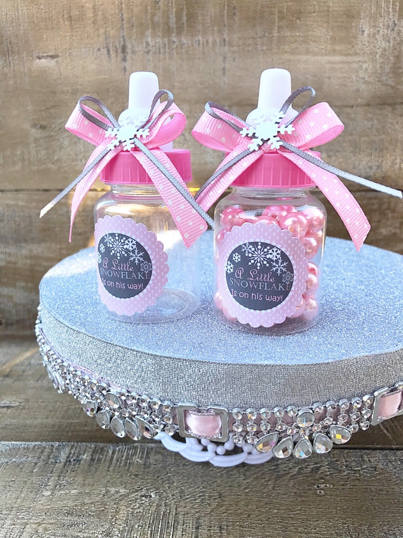 baby it/'s cold outside-winter winter baby shower-pink and silver baby shower-girl baby shower 12 plastic pacifiers baby shower favors