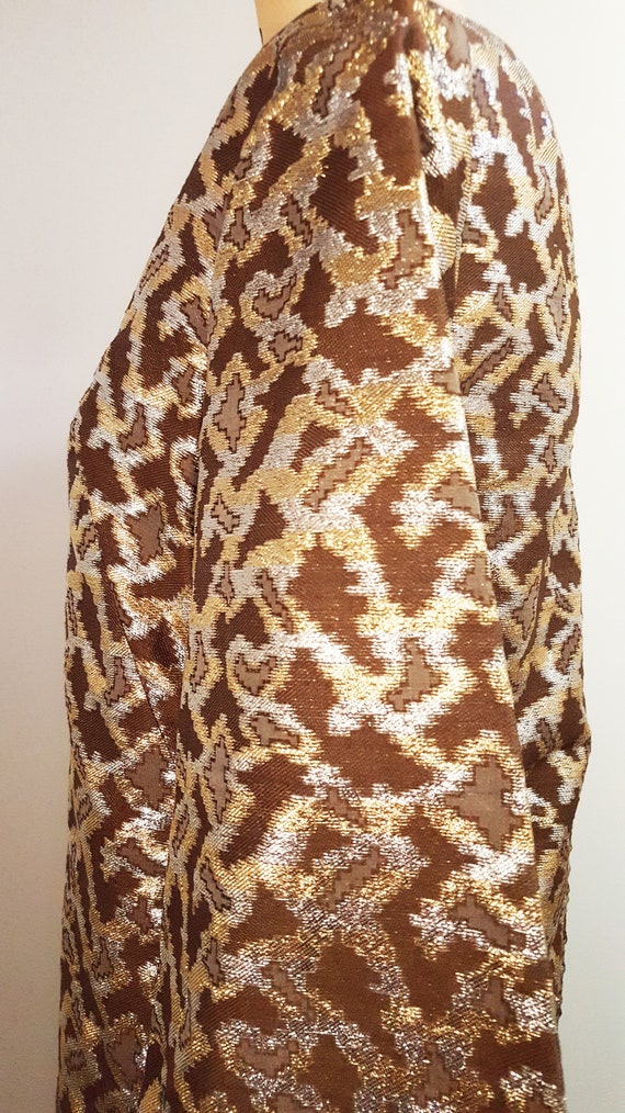 1960s animal print lame evening top - image 7