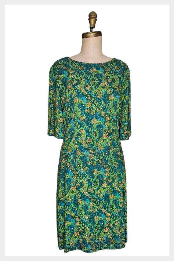 green paisley print dress The Dreamer Green Paisley Dress – Shop the Mint main image 0