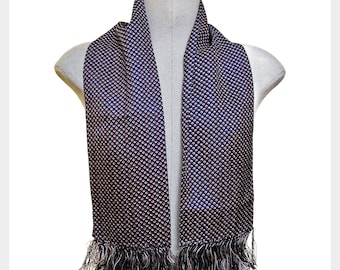 1950s Forsyth opera scarf | vintage 50s Mens dot print fringed scarf