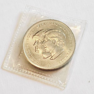 1981 Prince Charles and Lady Dianna Commemorative Wedding Coin