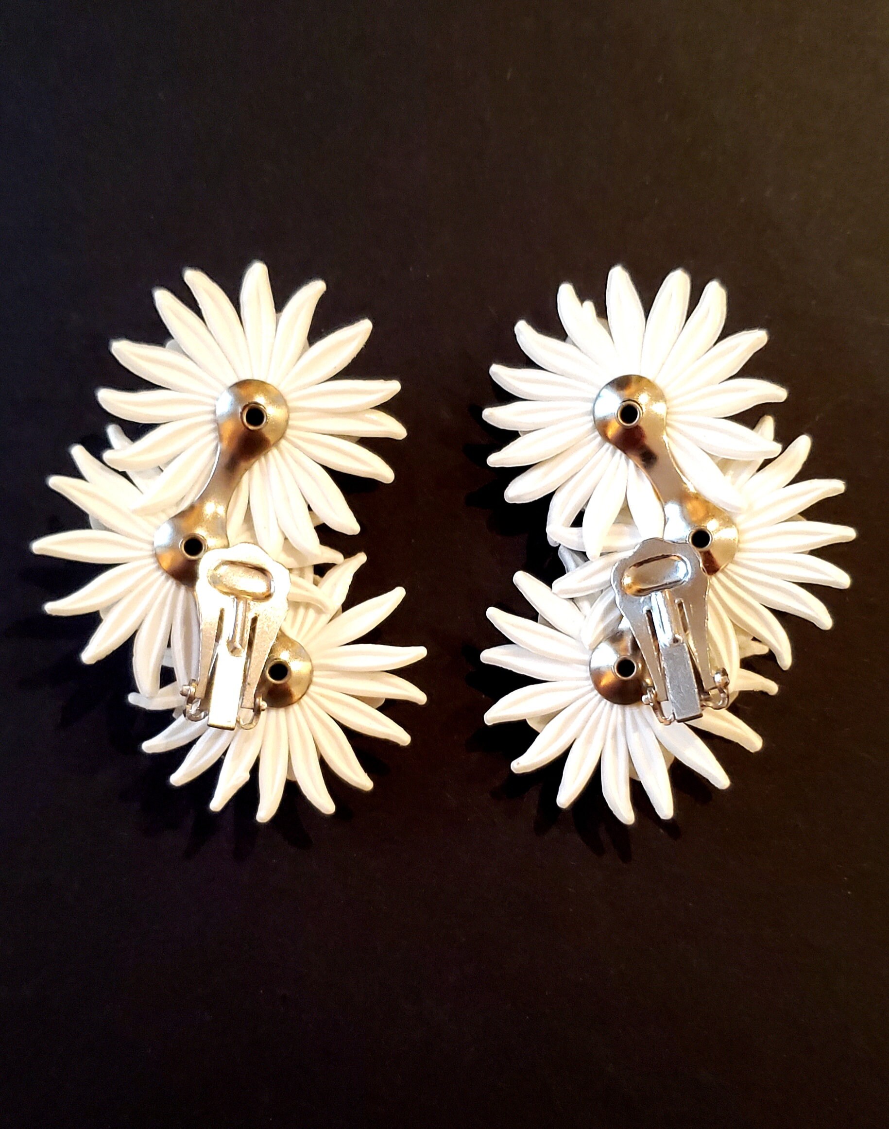 1950s novelty plastic clipon earrings / vintage plastic / Etsy