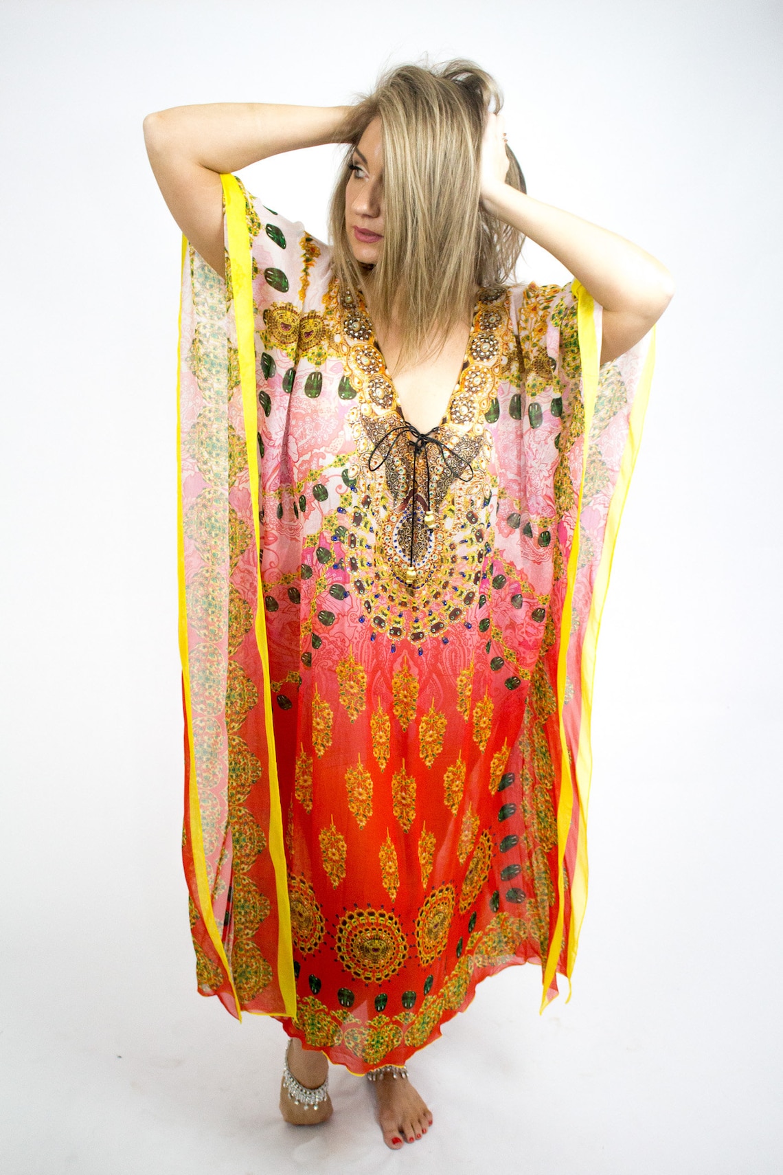 Kaftan Beach Kaftan Womens Dress Plus Size Clothing Etsy