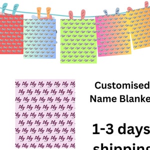 Individuelle Namensdecke, Samt-Plüsch-Decke, Namensdecke, Mädchen-Decke, Baby-Decke, Kinderdecke, personalisiertes Geschenk, CustomGift