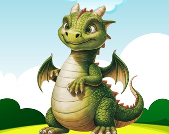 Green Dragon SVG File - Etsy