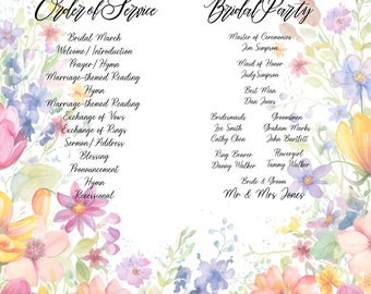 Pacote de Papelaria Floral em Aquarela para Casamento | 11 Modelos para Imprimir | Convites RSVP e Cartões de Reserva de Data