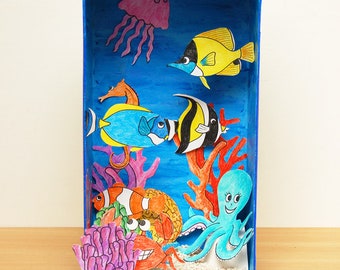 Undersea Diorama Kit Printable | DIY Ocean Craft for Kids | Marine Life Activity Digital Download