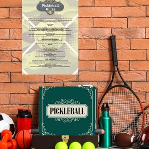 Pickleball Basic Rules Poster for Display